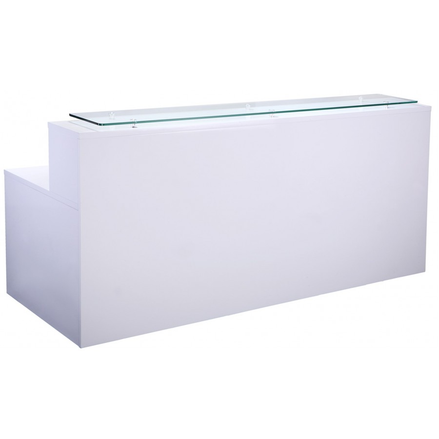 Gloss White 2200mm Reception Counter